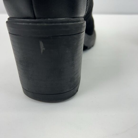 Shoedazzle Felixa Block Heel Hiker Bootie Size 8.5 Black Boots Rock Punk Grunge - Picture 9 of 16